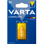 Батарейка Varta Longlife Крона 6F22 / 9V / Лужна Батарейка Varta Longlife Крона 6F22 / 9V / Лужна