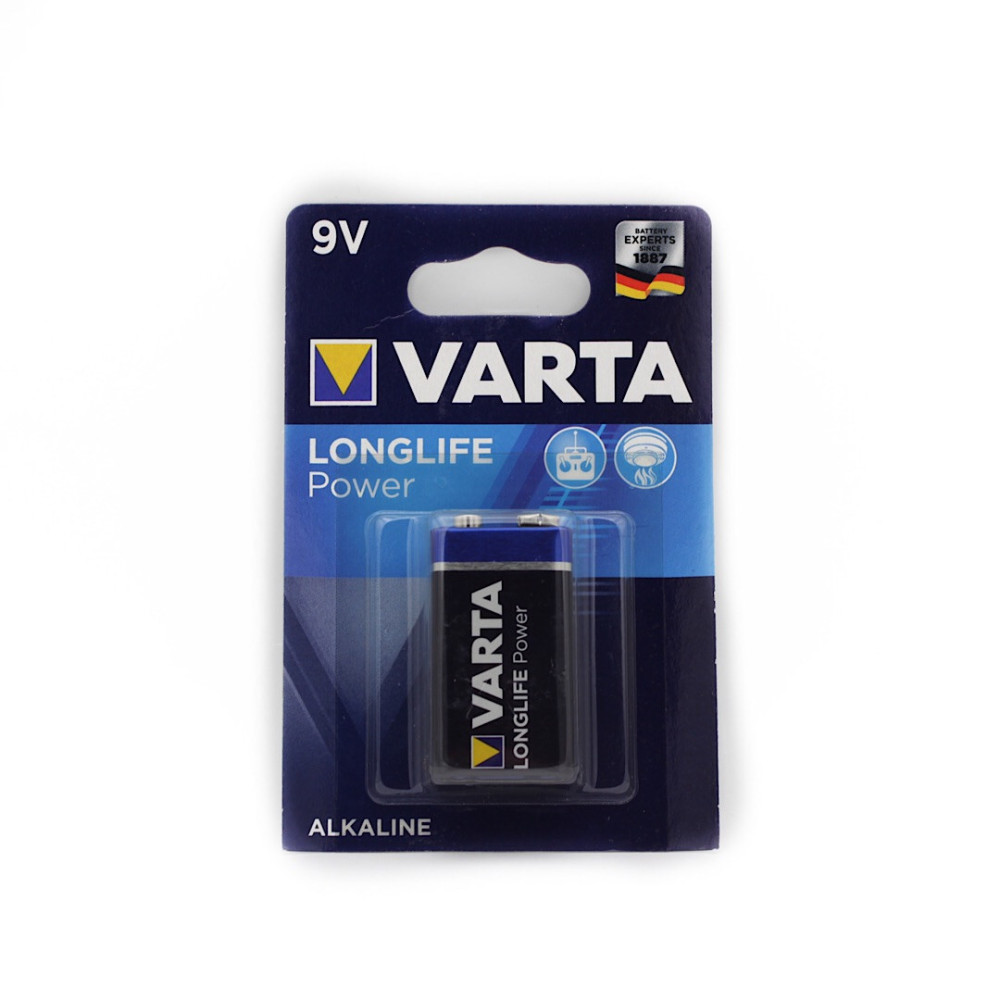 Батарейка Varta Longlife Крона 6F22 / 9V / Лужна
