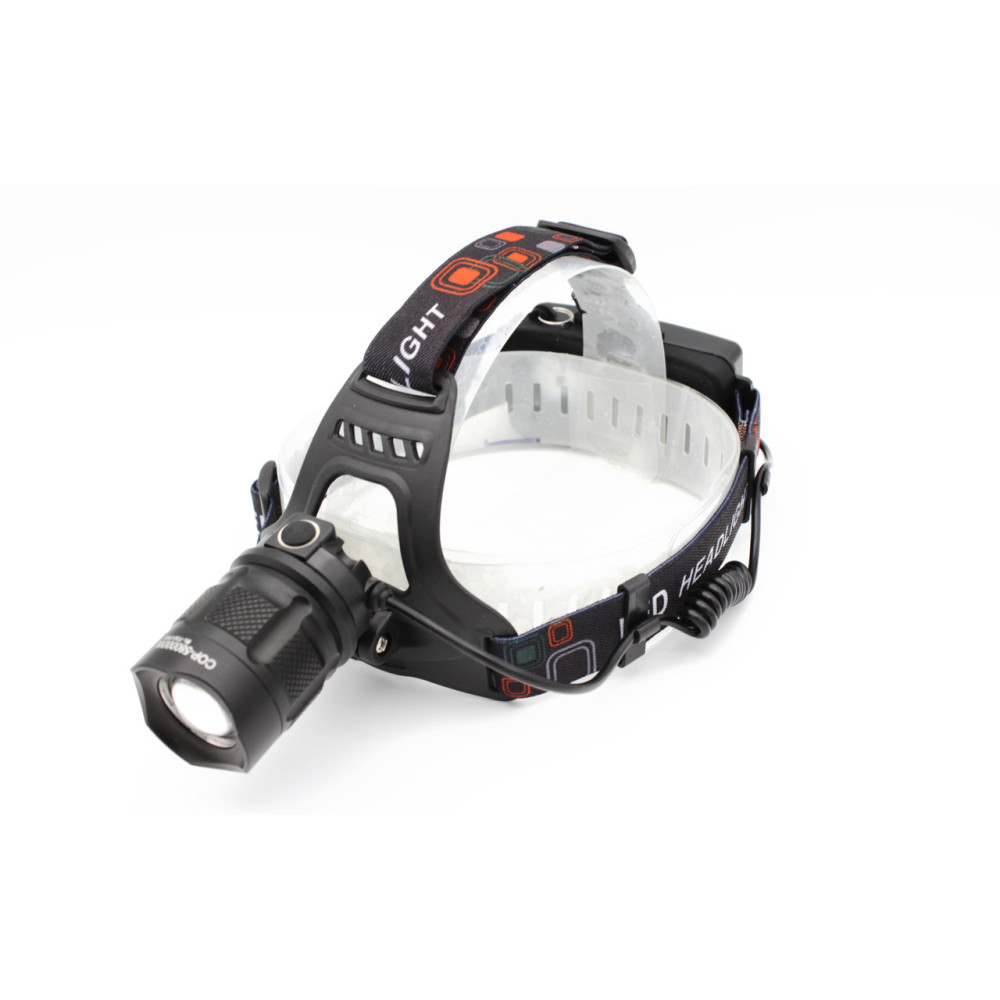 Налобний ліхтар Bailong BL-T32-P50 LED, 2х18650, Акк., Zoom, 220V-12V
