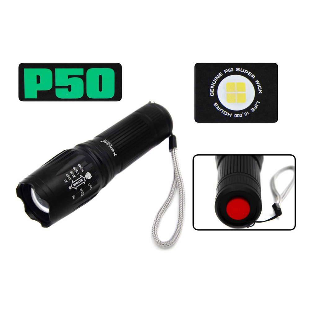 Ручний ліхтар Police BL-200, P50 LED, Li-ion 1х18650 або 3хAAA
