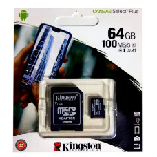 Карта пам'яті micro SDHC Kingston (UHS-3) 64GB клас 10 (з адаптером) (Гарантія 3 роки)