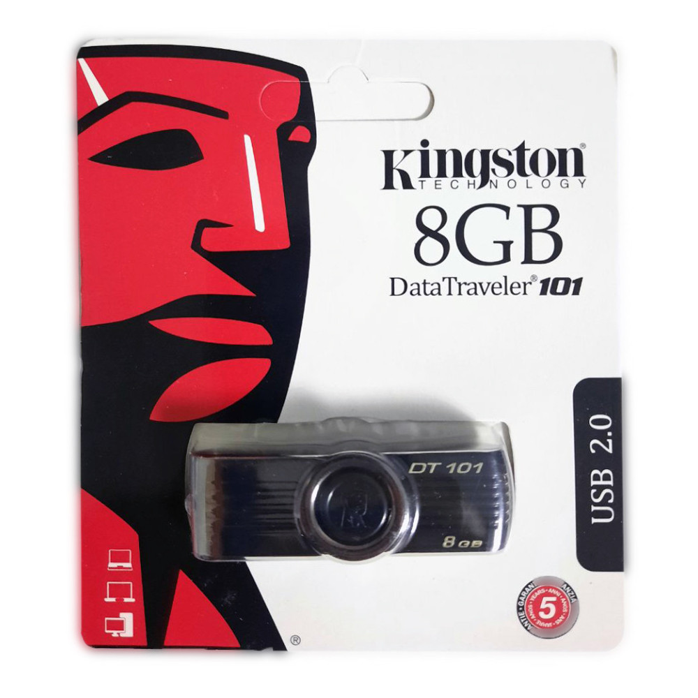 USB флеш накопичувач Kingston DT101 8Gb Black (DT101 G2) (Гарантія 3 роки)