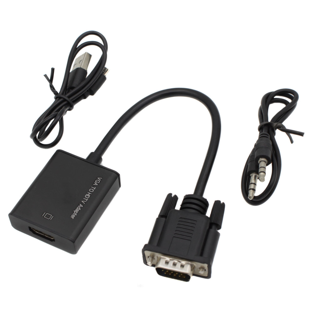 Адаптер VGA на HDMI + AUX 1980