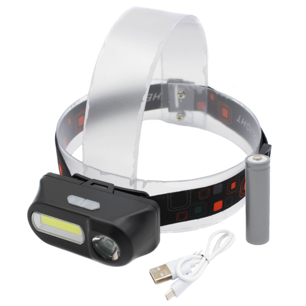 Налобний ліхтар Bailong BL-1804, PL185, LED+COB, акумулятор 18650, micro USB