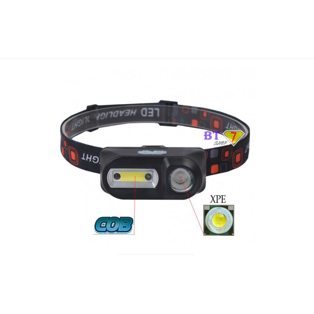 Налобний ліхтар Bailong BL-1804A, LED+COB, сенсор, акумулятор 18650, micro USB