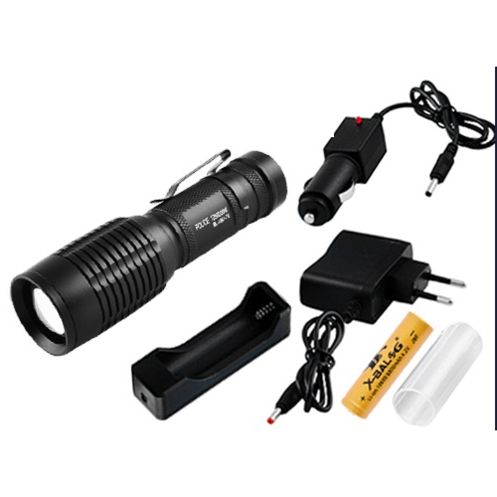 Ручний ліхтар Police BL-T1861,1862, Li-ion 18650, 1хCree XM-L T6, Zoom