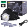 Налобний фонар T50Pro, HP50, 3х18650, ЗУ MicroUSB, P50 LED, Zoom Налобний фонар T50Pro, HP50, 3х18650, ЗУ MicroUSB, P50 LED, Zoom