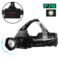 Налобний ліхтар T70Pro, HP70, 3х18650, ЗУ MicroUSB, P50 LED, Zoom