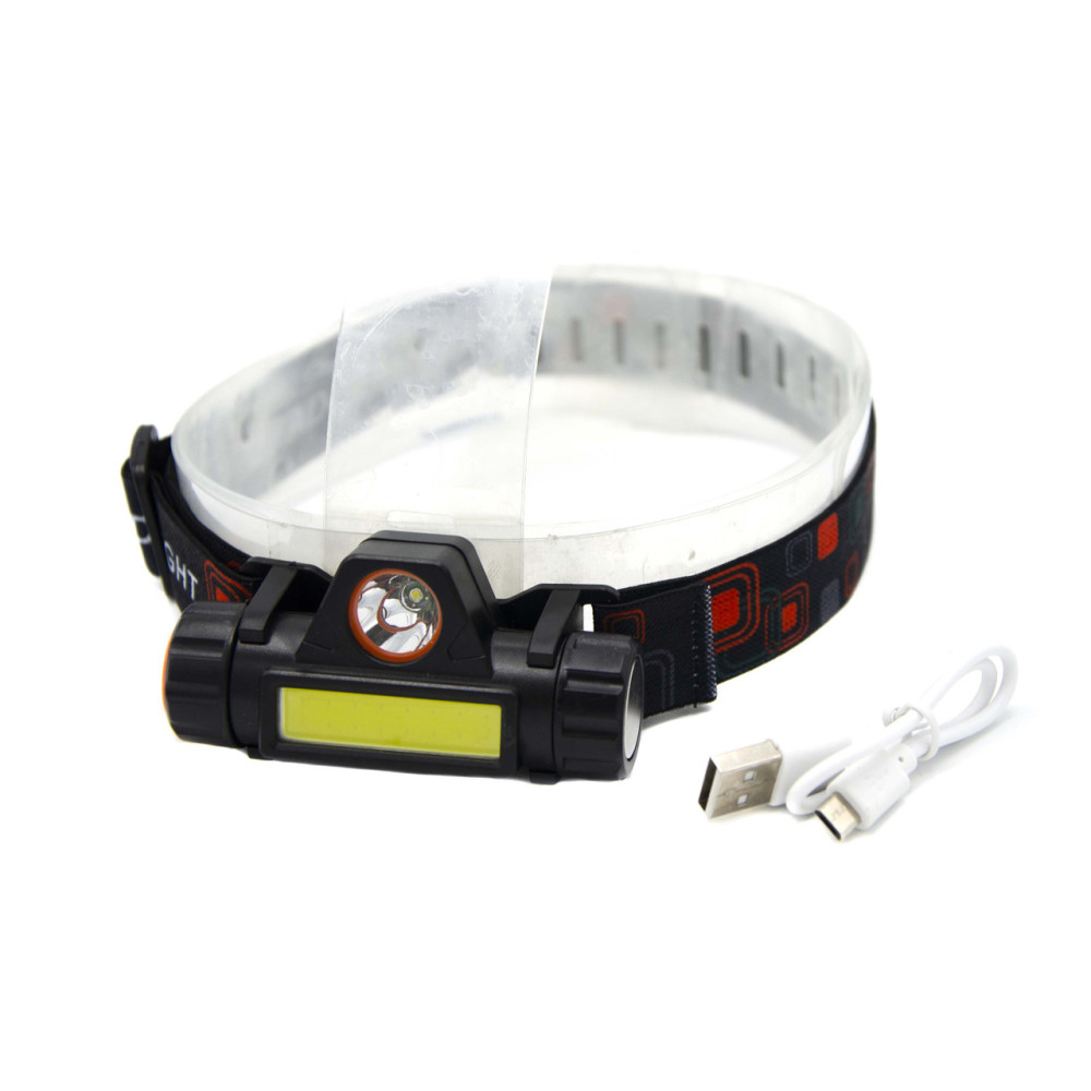 Налобний ліхтар Bailong BL-8101, PL142, BL-872, Акк., LED+COB, MicroUSB, 7726