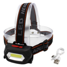 Налобний ліхтар Bailong BL-203, LED+COB, акумулятор, micro USB, 7568