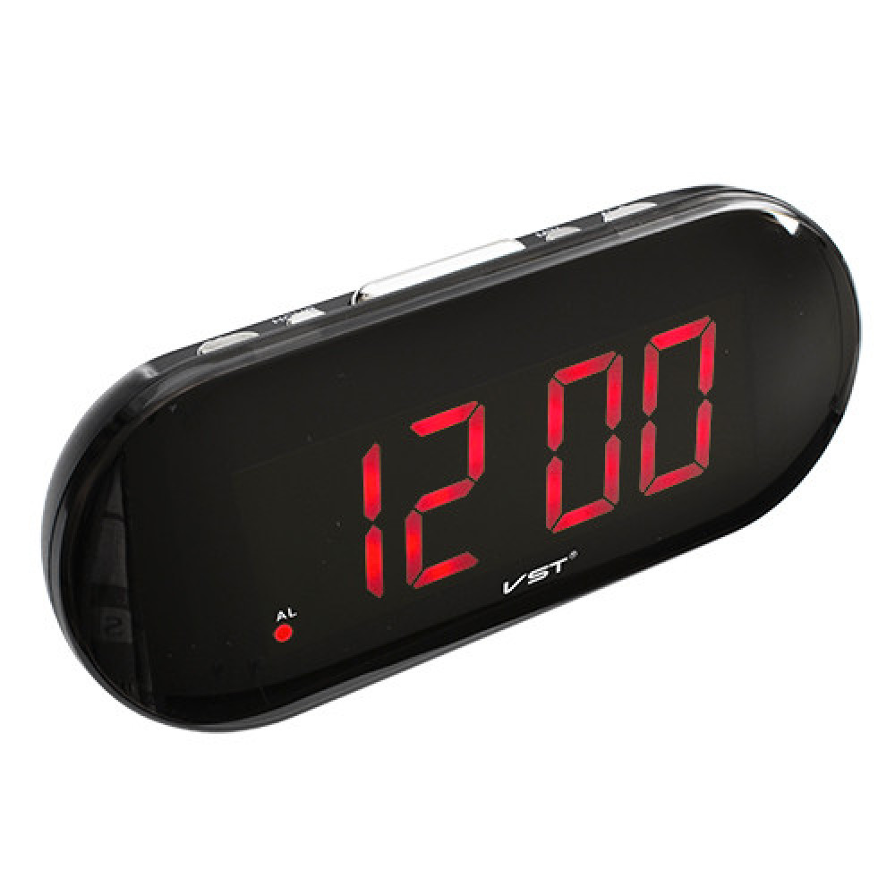 Годинники електронні VST-717-1 червоні, USB
