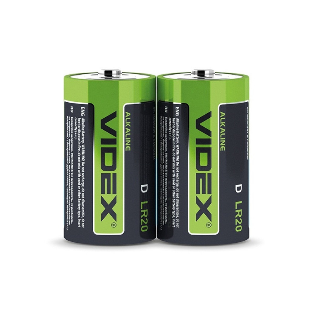 Батарейка Videx LR20P(D) / Лужна