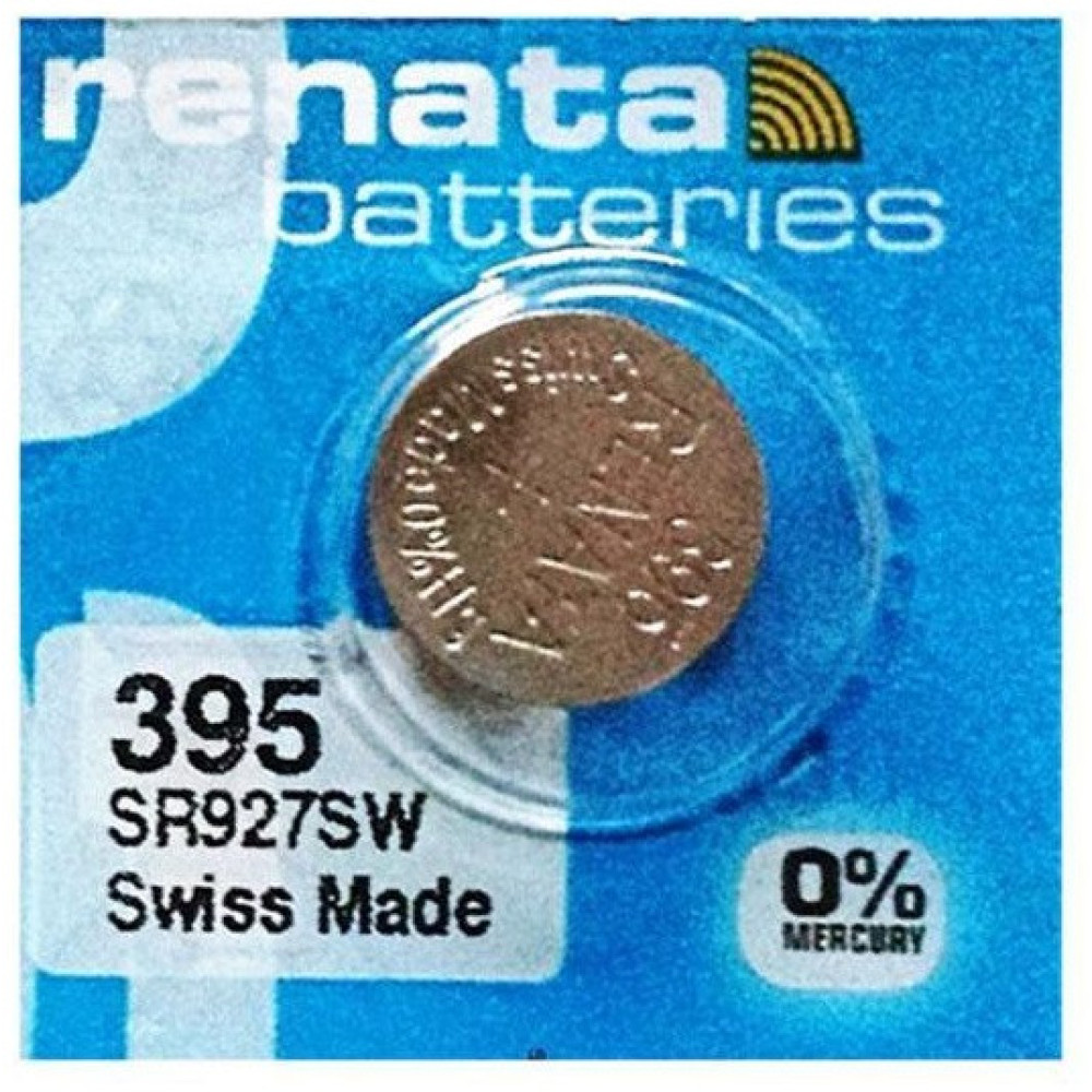 Батарейки-таблетки Renata 395 / SR927 / 10 шт. на блістері