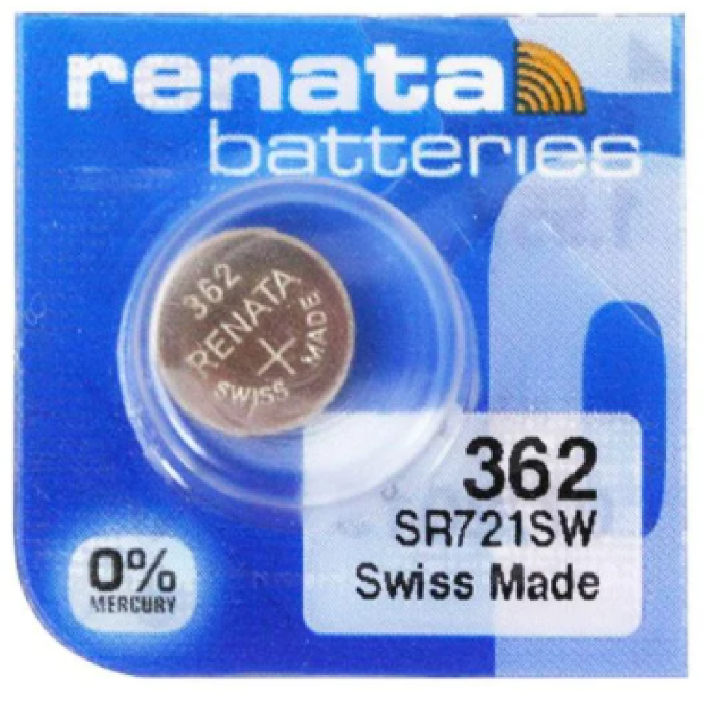 Батарейки-таблетки Renata 362 / SR721 / 10 шт. на блістері