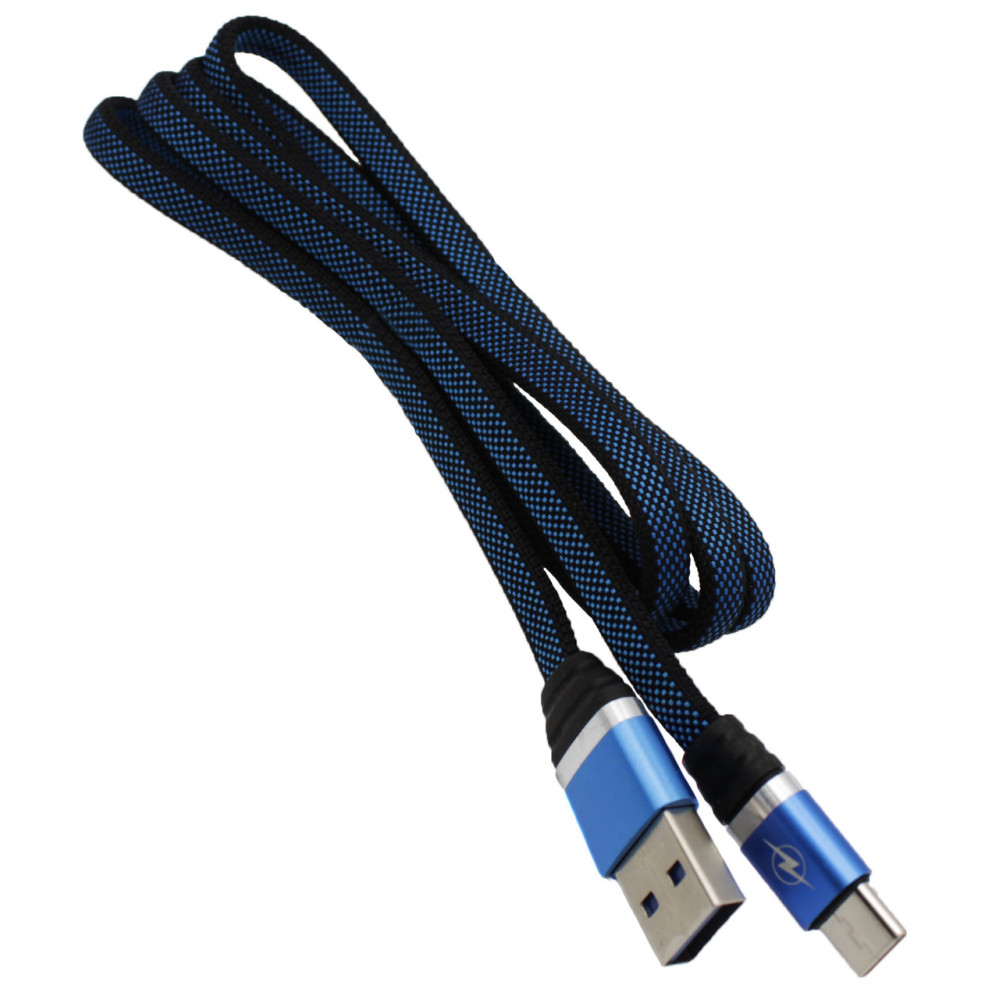 Кабель USB текстильний кольоровий 1 м Type-C