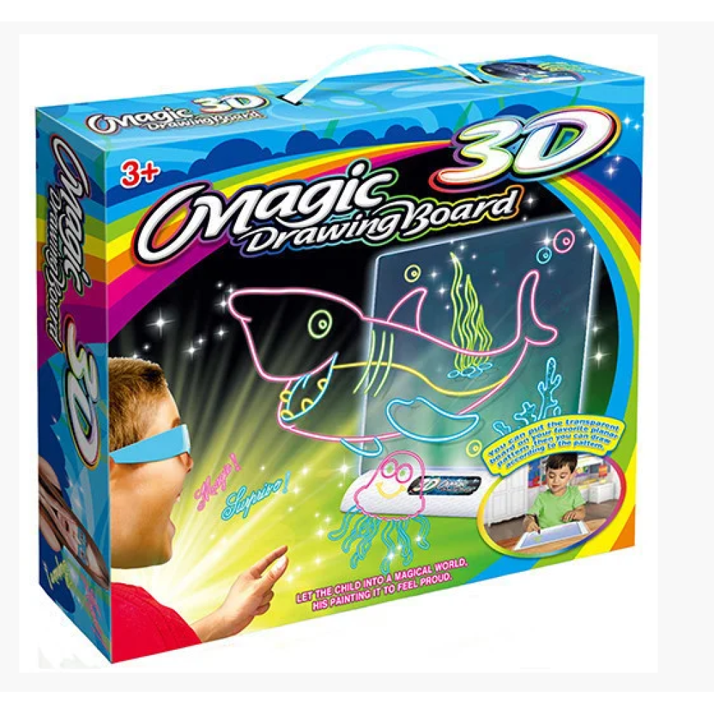 Магічна 3D дошка для малювання / magic drawing board 3d / 4150