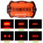 Велосипедний задній фонарик мигалка на батарейках 198-5LED, 2xAAA