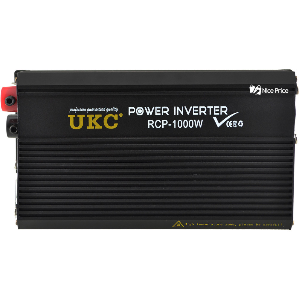 Інвертор перетворювач Професійний UKC 12V-220V RCP-1000W + USB / 4144