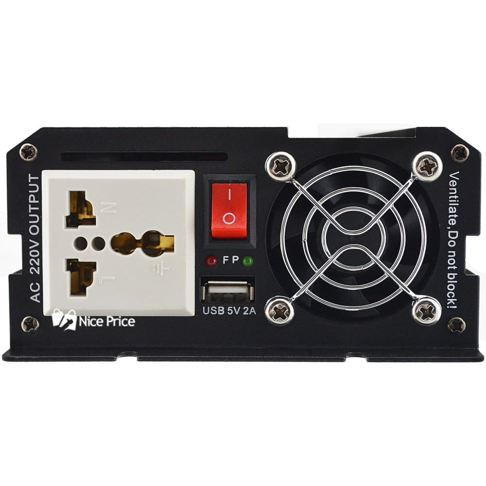 Інвертор перетворювач Професійний UKC 12V-220V RCP-1000W + USB / 4144