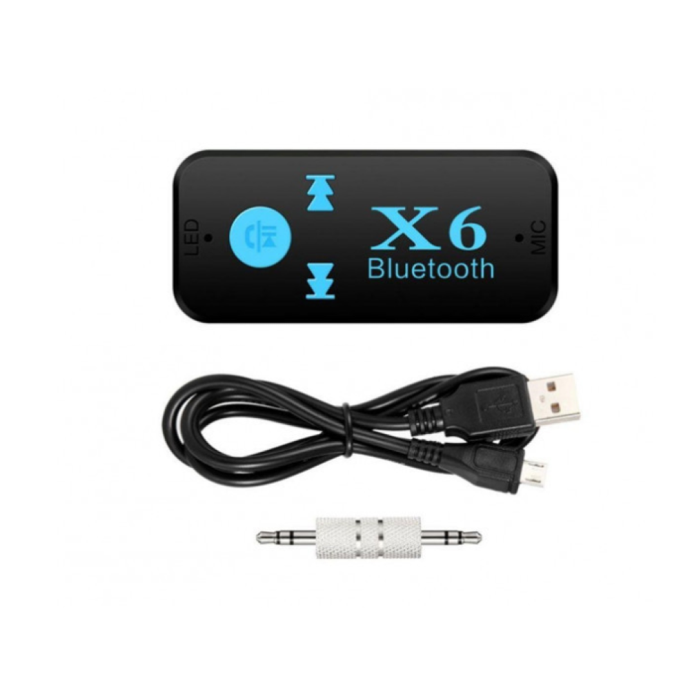 Бездротовий адаптер AUX Bluetooth-приймач BT-X6 / 3,5ММ JACK, HANDSFREE В АВТО / 6948