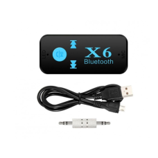 Бездротовий адаптер AUX Bluetooth-приймач BT-X6 / 3,5ММ JACK, HANDSFREE В АВТО / 6948