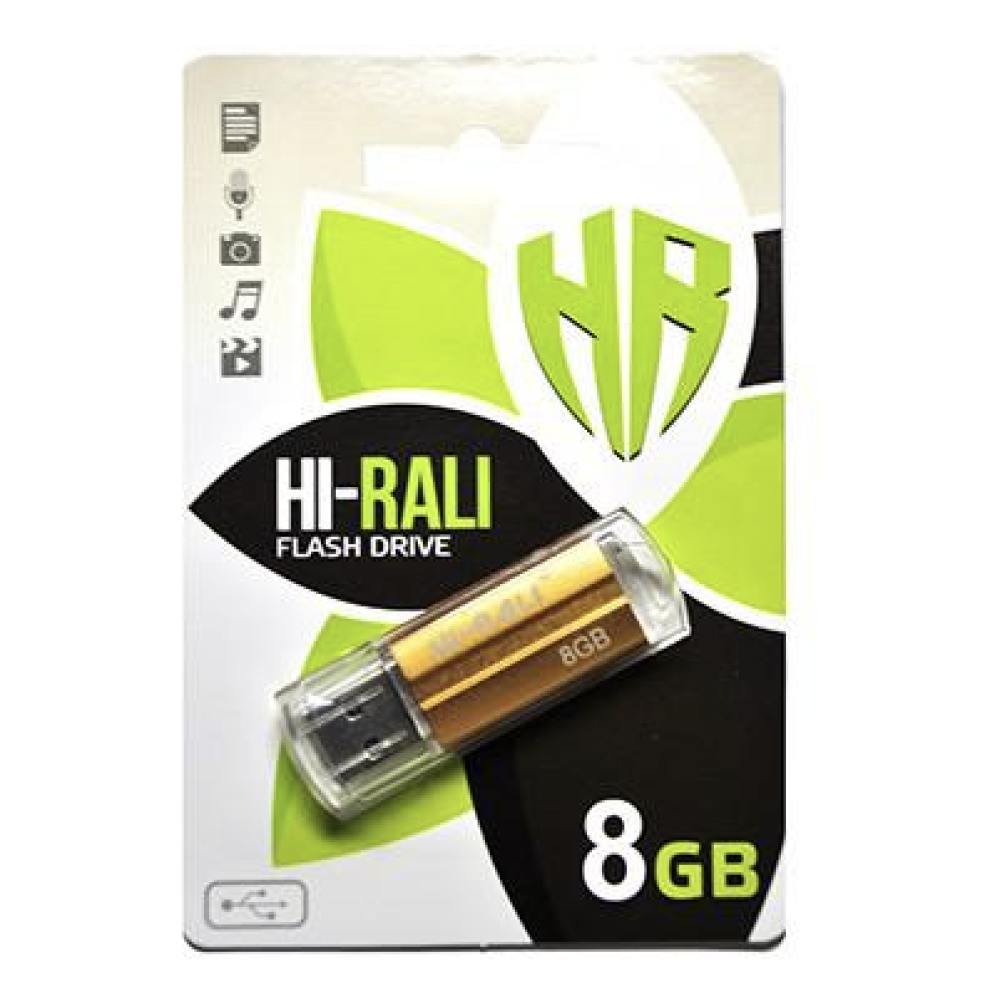 USB флеш накопичувач Hi-Rali 8GB/ HI-8GBCORBR (Гарантія 3 роки)