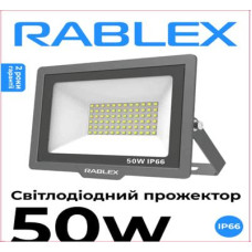 Прожектор Світлодіодний Rablex RB550 50W LED IP66 6000K (21см*15см)