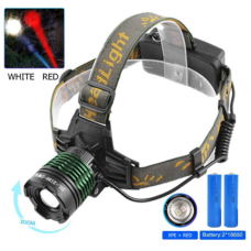 Налобний ліхтар Police 2188-2XPE, Білий, Червоний, ЗУ microUSB, Zoom