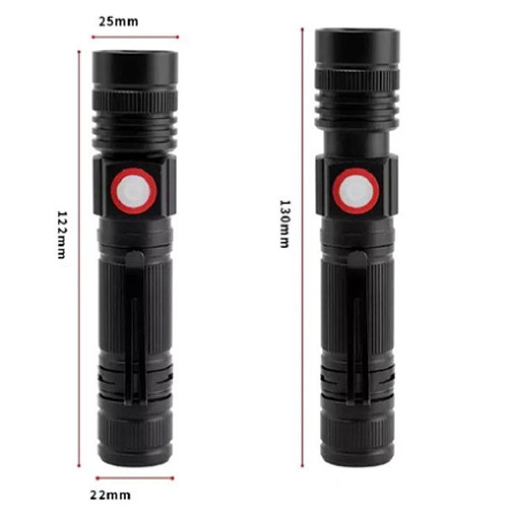 Ручний ліхтар BL-502-T6+COB, ЗУ microUSB, 1x18650, зум,