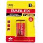 Акумулятор Rablex Крона 6F22/ 9V / Лужний / TURBO/ БЛИСТЕР Акумулятор Rablex Крона 6F22/ 9V / Лужний / TURBO/ БЛИСТЕР