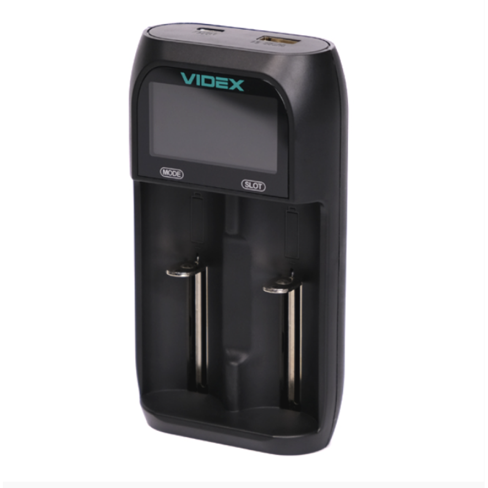 Зарядний пристрій 2x18650 і ін. / від USB / Videx UT201