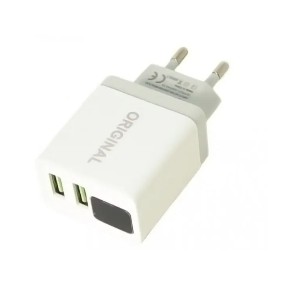 СЗУ Мережева Зарядна Пристрій USB x 2/ A-14 - 2USB / Цифровий Дисплей / CX-QC03 / ART-5740