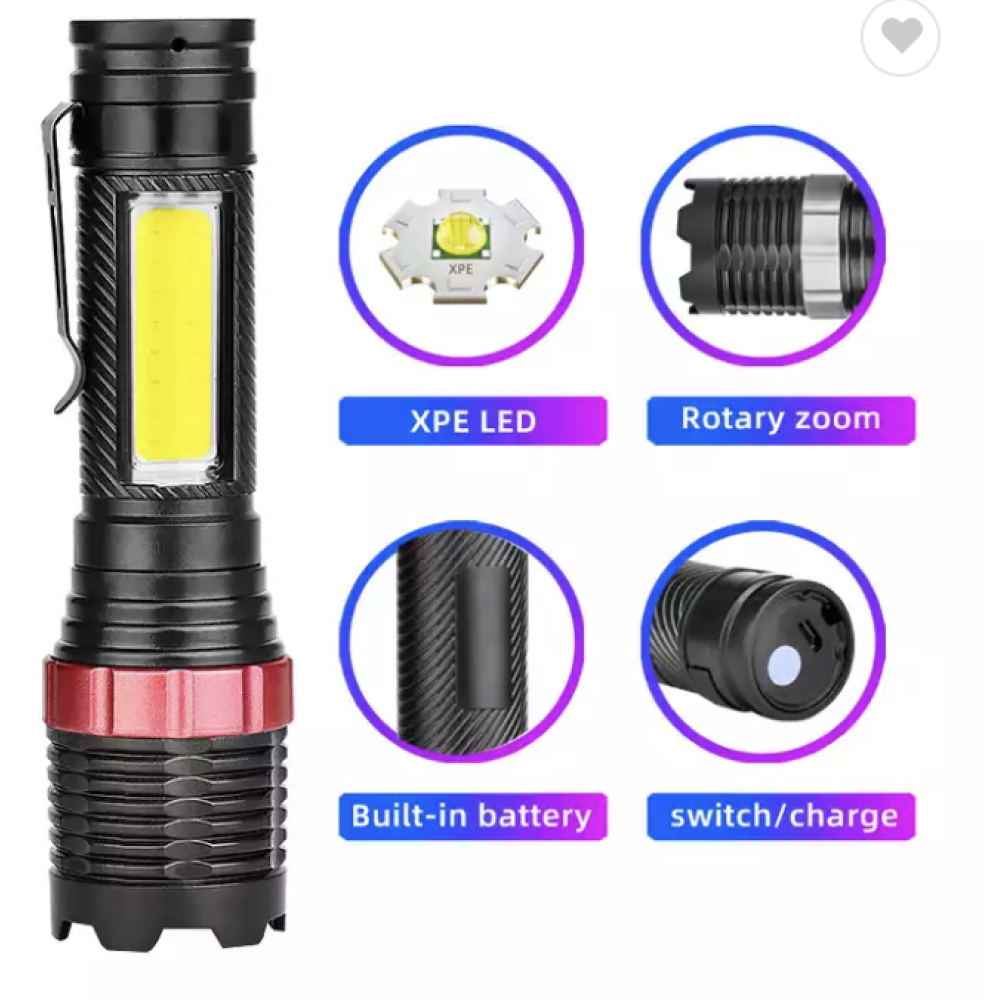 Ручний ліхтар Police BL-659, XPE, зум, microusb
