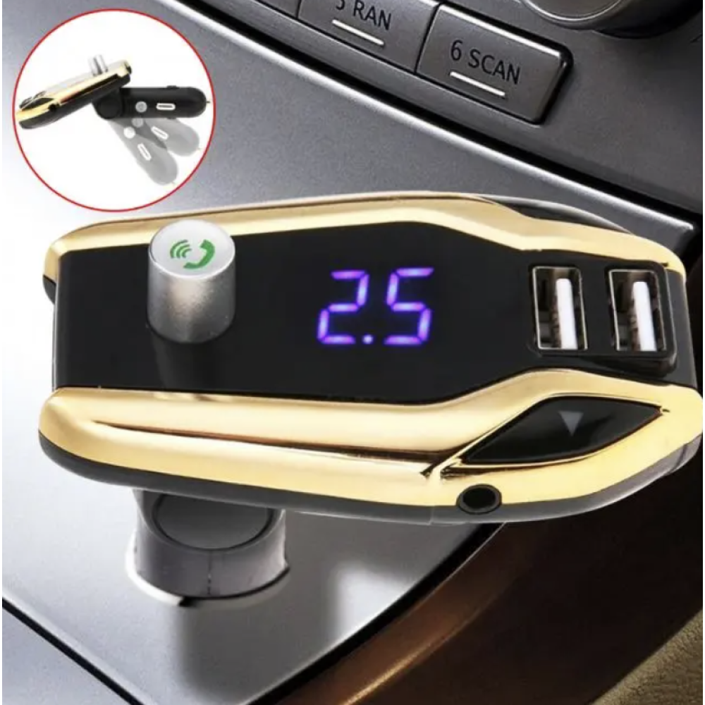 FM модulator X8 Plus Bluetooth 2 х USB, 4912