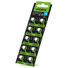Батарейки-таблетки Videx AG5/LR754/, 1.5V блістер 10шт.