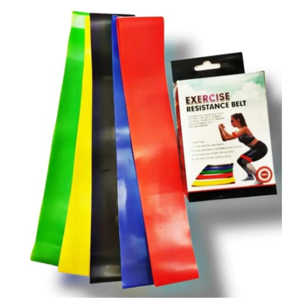 Фітнес резинки для спорту Exercise Resistance Belt набір 5 шт + чохол, LX 005