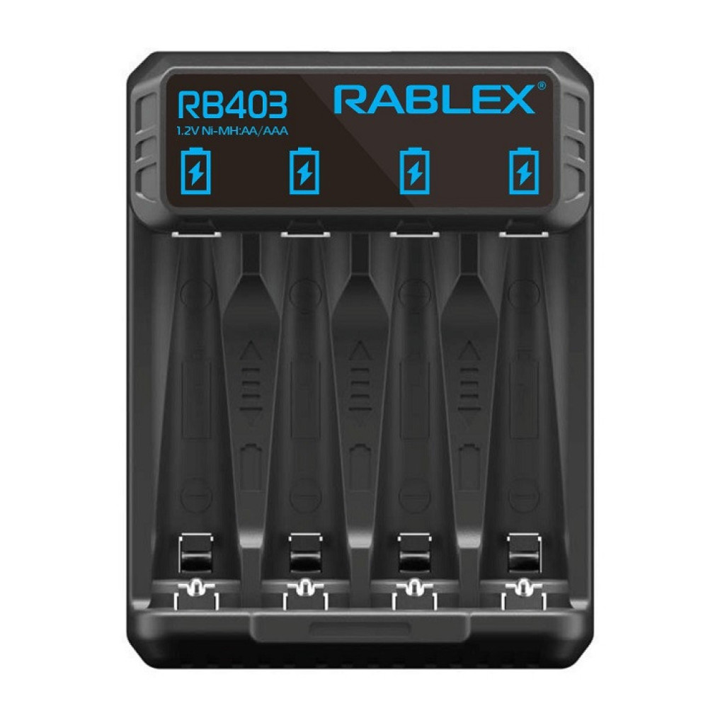 Зарядний пристрій Rablex RB403 на 4 AA/AAA R3/R6 1.2V