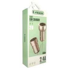 Автомобільне зарядне пристрій USB x 2 Dekkin DK-50, MicroUSB, DC5V-2.4A