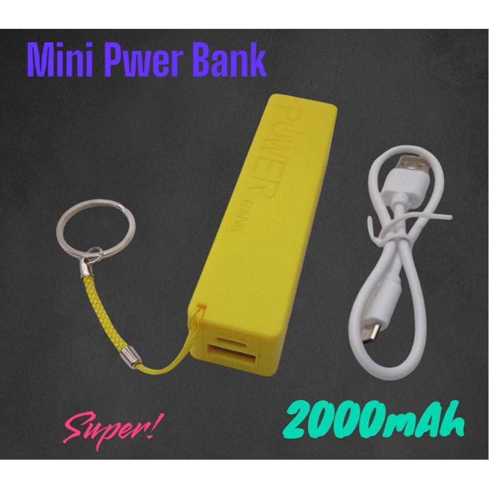 Повербанк міні 2000 mAh (реальна ємність менша)