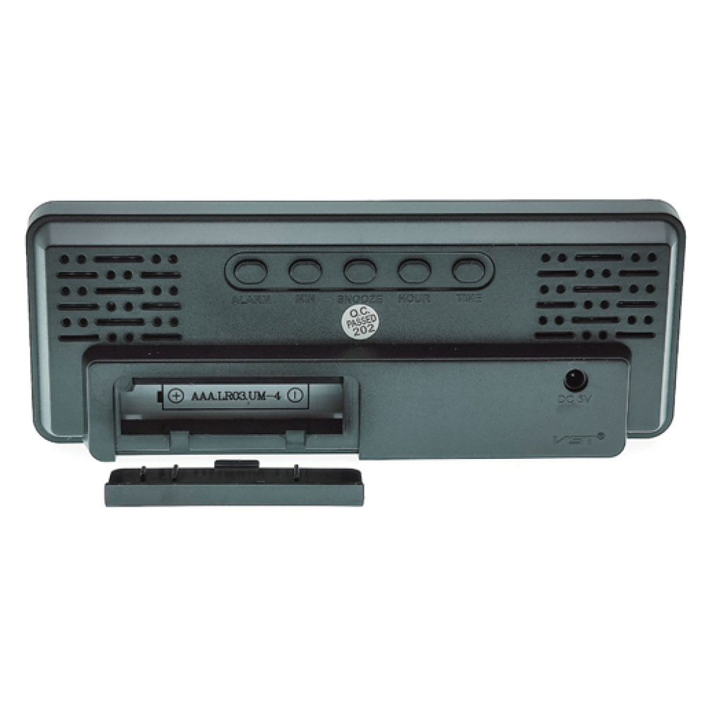 Годинники електронні VST-898 білий, температура, USB