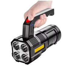 Ручний ліхтар X502, 4LED+COB, Li-Ion акум., ЗУ microUSB