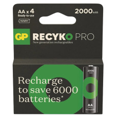 Акумулятор GP Recyko Pro 2000mAh Eco, Ni-MH AA, 1.2V, 2.4A, LSD70-5, коробка 4 шт.