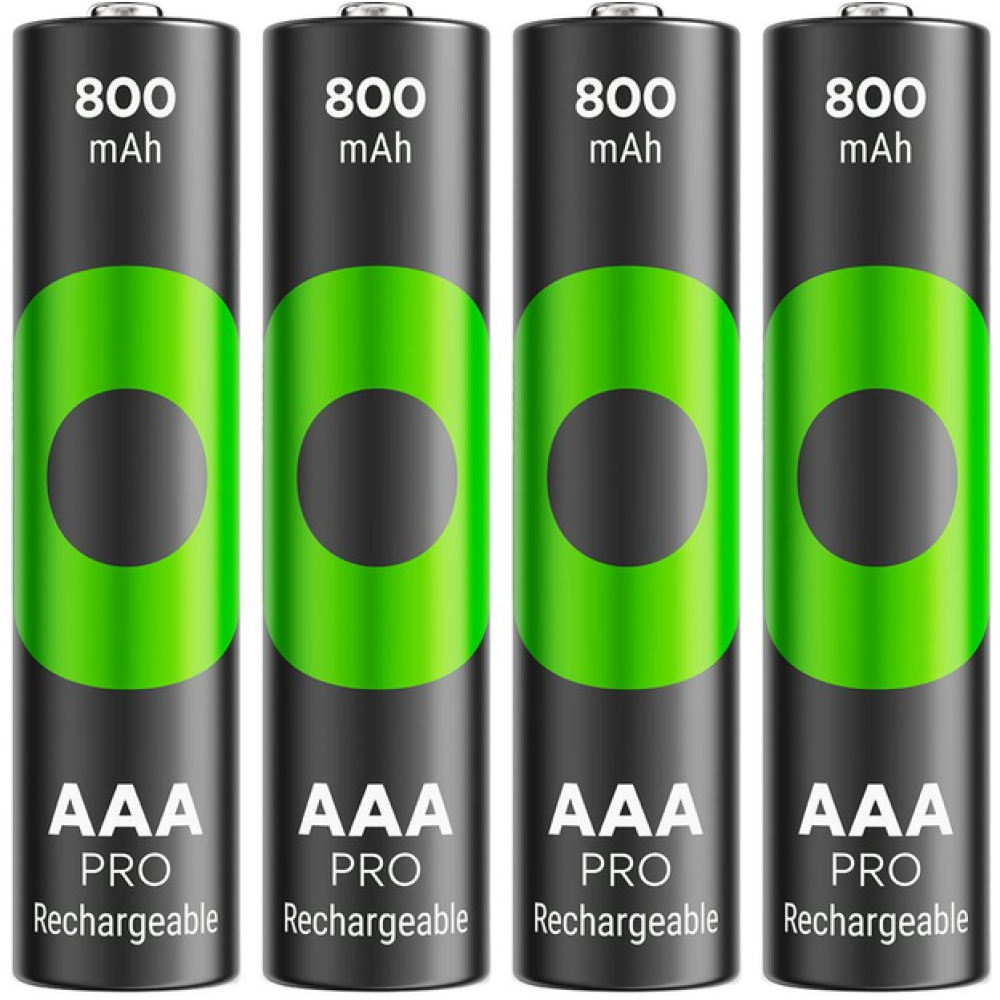 Акумулятор GP Recyko Pro 800mAh Eco, Ni-MH AAA, 1.2V, 2.4A, LSD70-5, коробка 4 шт.
