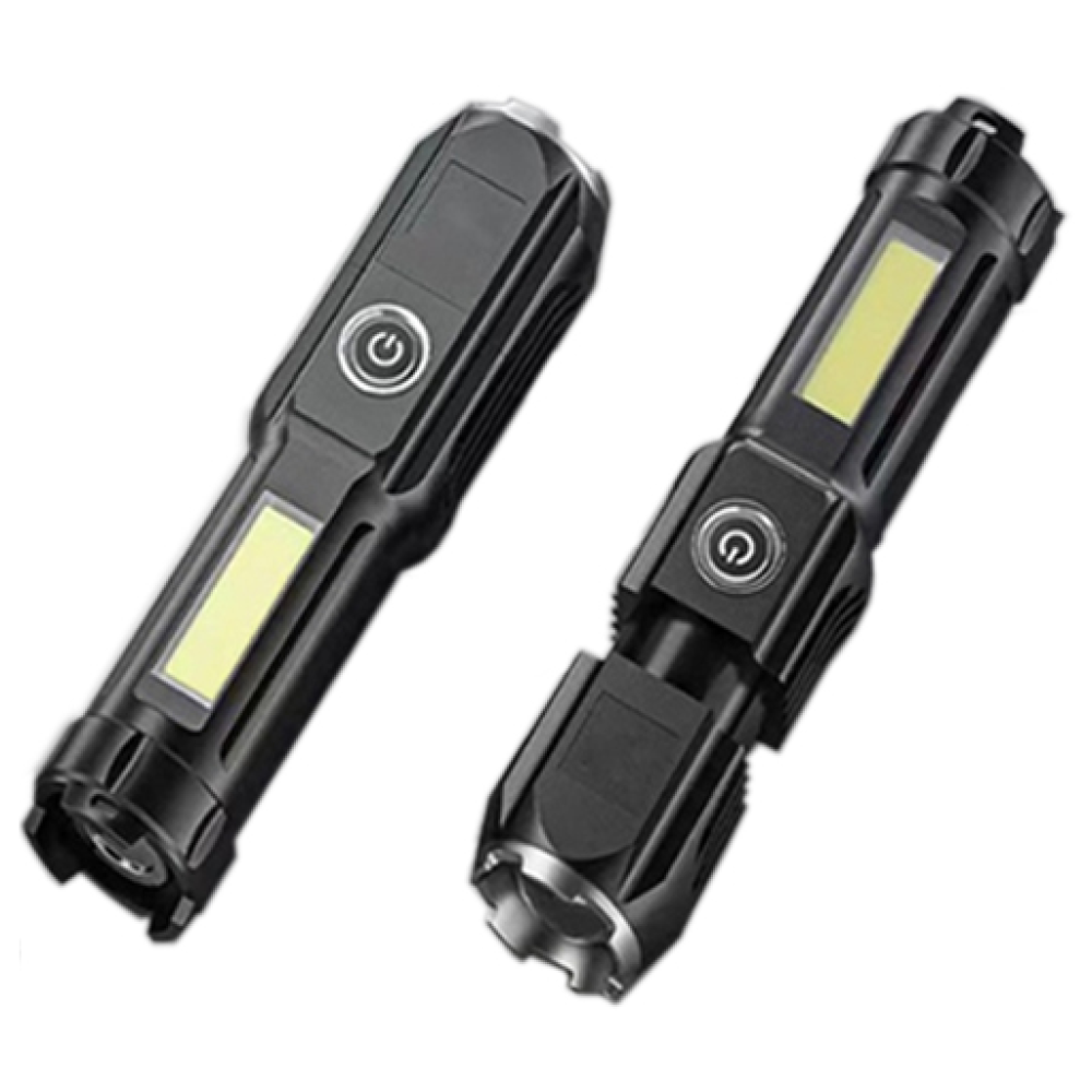 Ручний ліхтар 81022-XPE+COB, Li-Ion акумулятор, зум, ЗУ Type-C