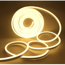 Силіконова стрічка LED NEON Жовта 5м 12V-220V /0729