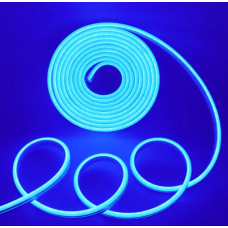 Силіконова стрічка LED NEON Синя 5м 12V-220V /0740