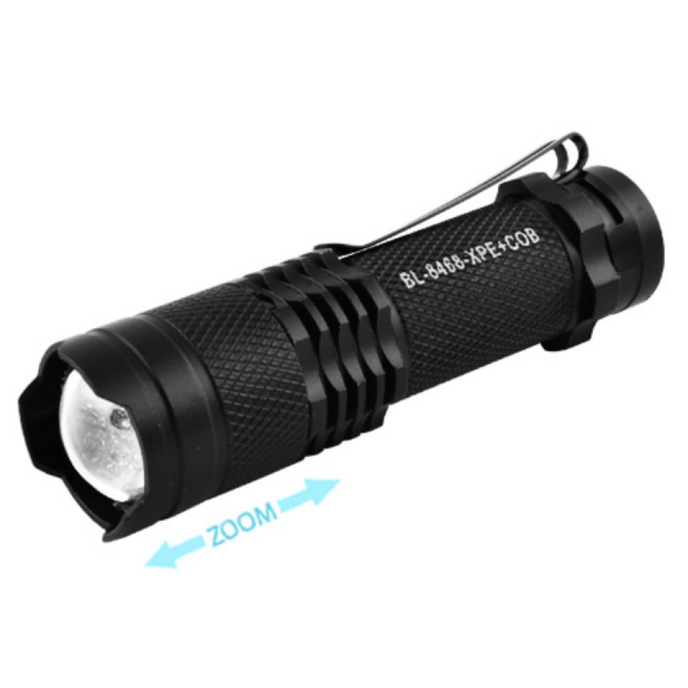Ручний ліхтар Police BL-8468, Li-Ion, Zoom, Бокове підсвічування, ЗУ microUSB