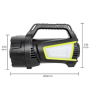 Ручний ліхтар T100A-10W+2COB, Білий, Червоний, Синій, power bank, 4x18650, ЗУ Type-C Ручний ліхтар T100A-10W+2COB, Білий, Червоний, Синій, power bank, 4x18650, ЗУ Type-C