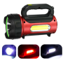 Ручний фонар T93-LED+COB, Білий, Червоний, powerbank, Li-Ion акум., сон., батарея, ЗУmicroUSB,