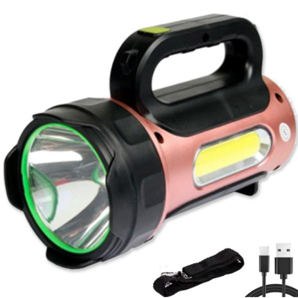 Ручний фонар T93-LED+COB, Білий, Червоний, powerbank, Li-Ion акум., сон., батарея, ЗУmicroUSB,